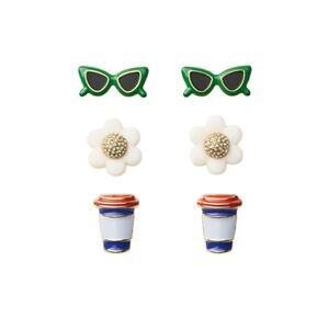 Kate Spade New York x‎ Target Green Blue White Mixed Novelty Stud Earrings 3pk